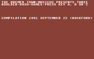 Three Boulder Dash Games